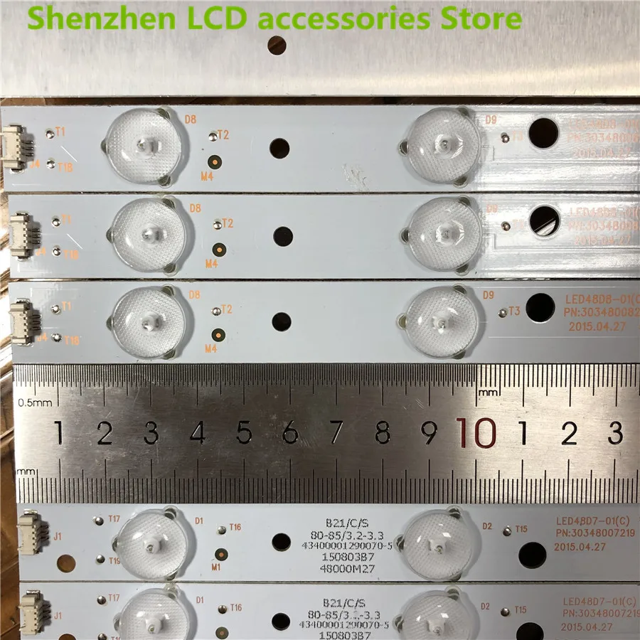 10 шт./лот для Haier LE48F3000W/LED48U3300 ЖК-дисплей подсветка LED48D8/LED48D7-ZC14-01 100% новый |
