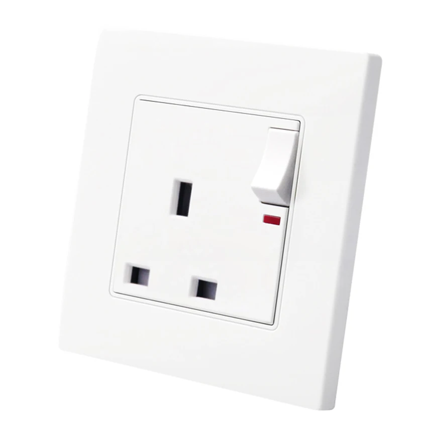 Белая панель 250 В 13A 86 типа Великобритания Сингапур HK великобритания провод