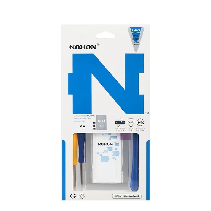 Nohon Аккумулятор для Apple iPhone SE 4s 5s 5c 6 6s iPhoneSE iPhone4s iPhone5s iPhone5c iPhone6 iPhone6s 1430mAh-1810mAh сменный литий-полимерный батарея+ бесплатный инструмент For Apple iPhone SE 4s 5s 5c 6 6s батарея