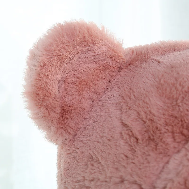 Зимняя Детская плюшевая шапка с капюшоном шарф теплый милый медвежонок ушами