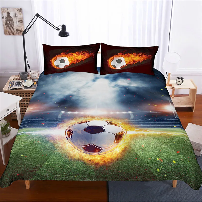 

High 3D Quality American Football Soccer Duvet Cover King Queen Full Twin Size Pillowcase Basketball Bedding Sets Queen Size