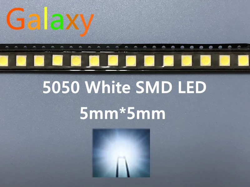 1000 шт. 5050 SMD LED диоды smd белый/натуральный белый светодиод CCT: 4000-4500k 0 2 w-60MA NW |