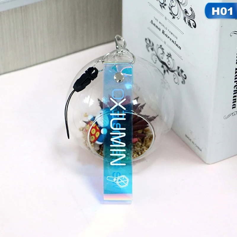 New Arrival 1 PC KPOP EXO Transparent Laser Lanyard Mobile Phone For Fans Gift | Мобильные телефоны и аксессуары