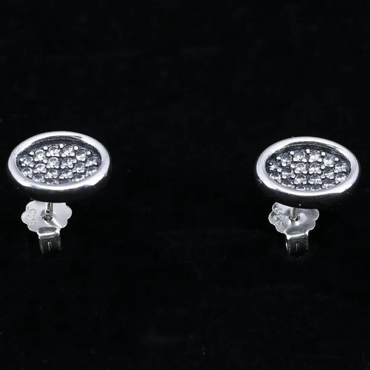M &amp W Jewellery cz микро проложить Radiant элегантность Серьги-гвоздики для Для женщин 925