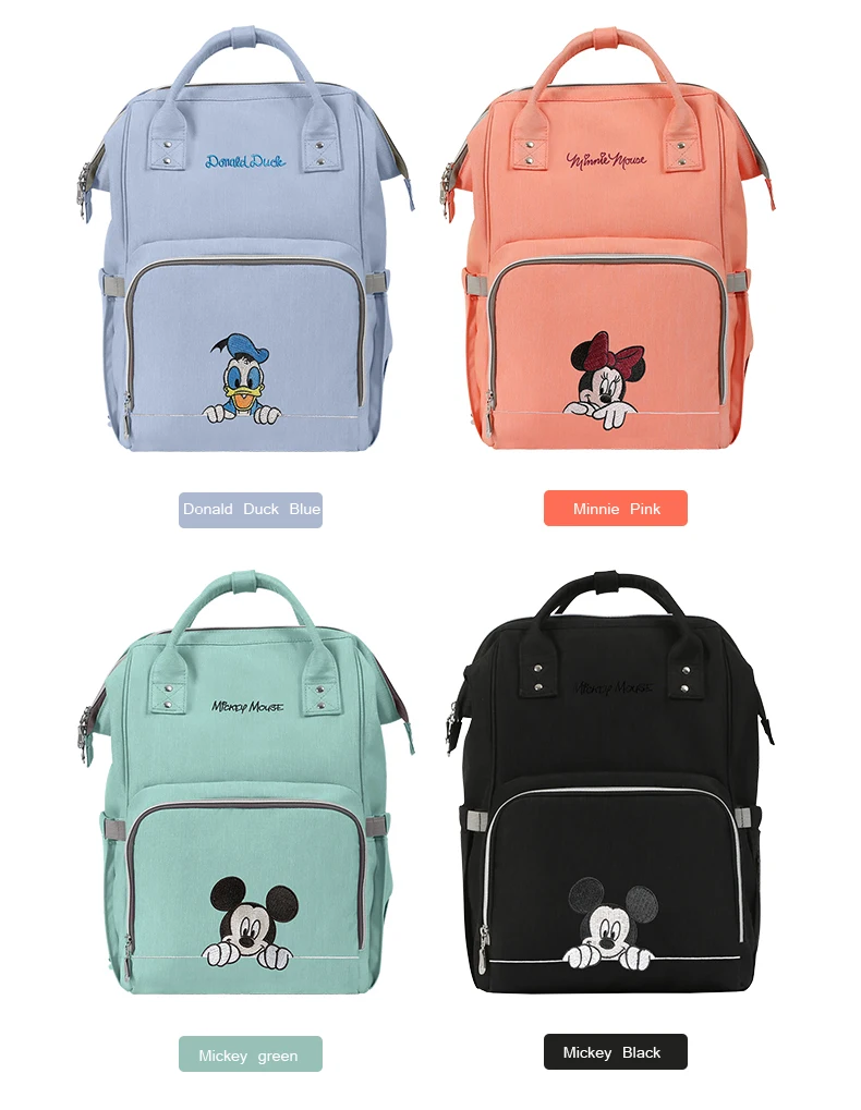 Disney Микки Минни Маус сумка для мамы большой емкости мамы беременных женщин подгузник водонепроницаемый полиэстер подгузник для беременных рюкзак