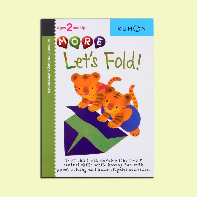 12 шт. кумон let's fold /let's color cut paper Sticker Book Kids English picture book baby gift |