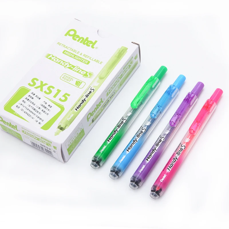 Pentel Handy Line S Highligter маркер SXS15 4 0 мм Выдвижной многоразовый