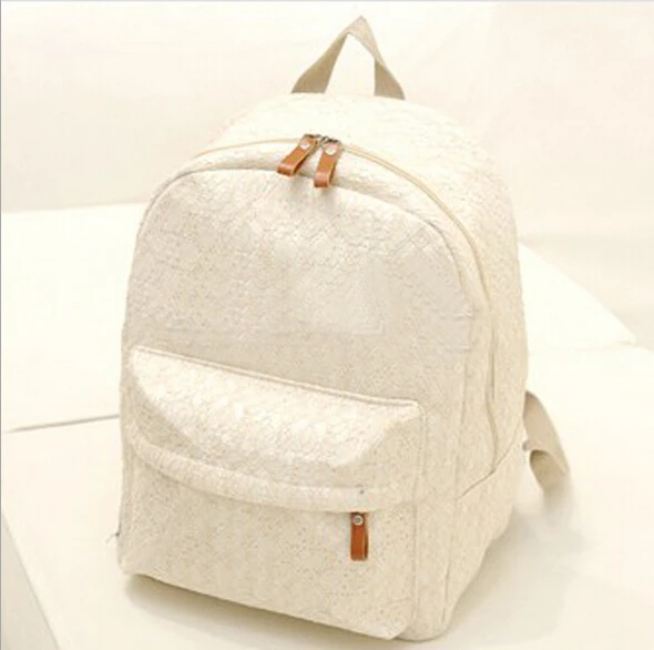 Колледж Ветер Новый Модный женский рюкзак высокое качество кружева холст
