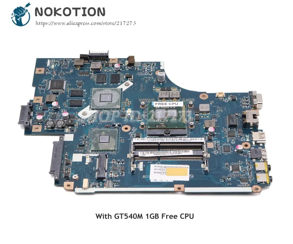 

NOKOTION For Acer aspire 5742 5742G Laptop Motherboard HM55 DDR3 GT540M 1GB Free CPU NEW71 LA-5893P MBRDP02001 MBBRB02001