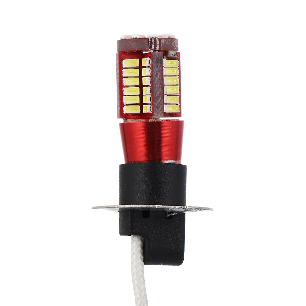 1 шт. супер яркий белый светодиодный фонарь H3 57 SMD 3014 лампа для противотуманных фар