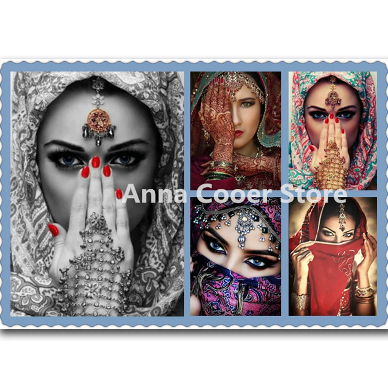 

New Indian beauty diamond painting, diamond embroidery, home decoration, diamond mosaic picture, angel eye picture, art gift,