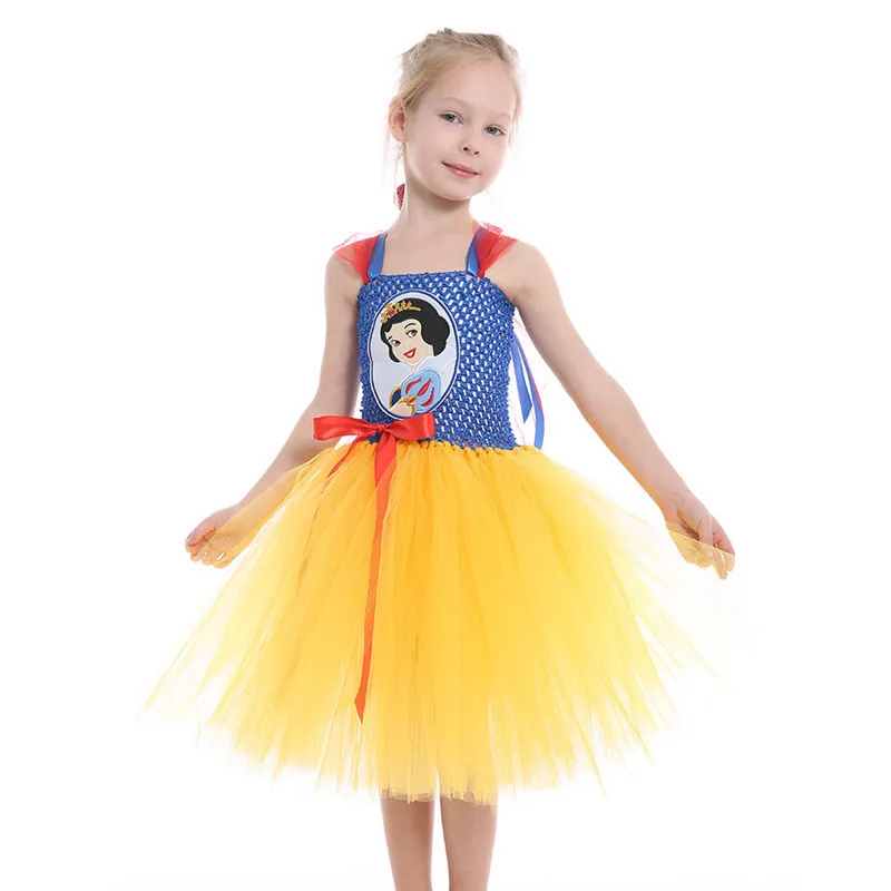 Платье-пачка принцессы Белоснежки для девочек вечерние платья детская сказочная