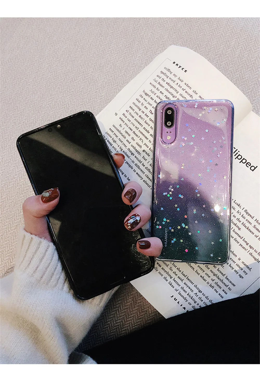 QINUO блестящий чехол для телефона Huawei P10 P20 Plus P30 Mate 20 Pro Nova 2S 3 3i honor 9 V20 10 Lite чехол со звездами и блестками