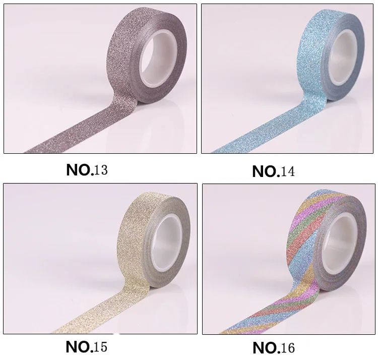 1 рулон цветная Блестящая Бумага васи лента японская декоративная металлическая
