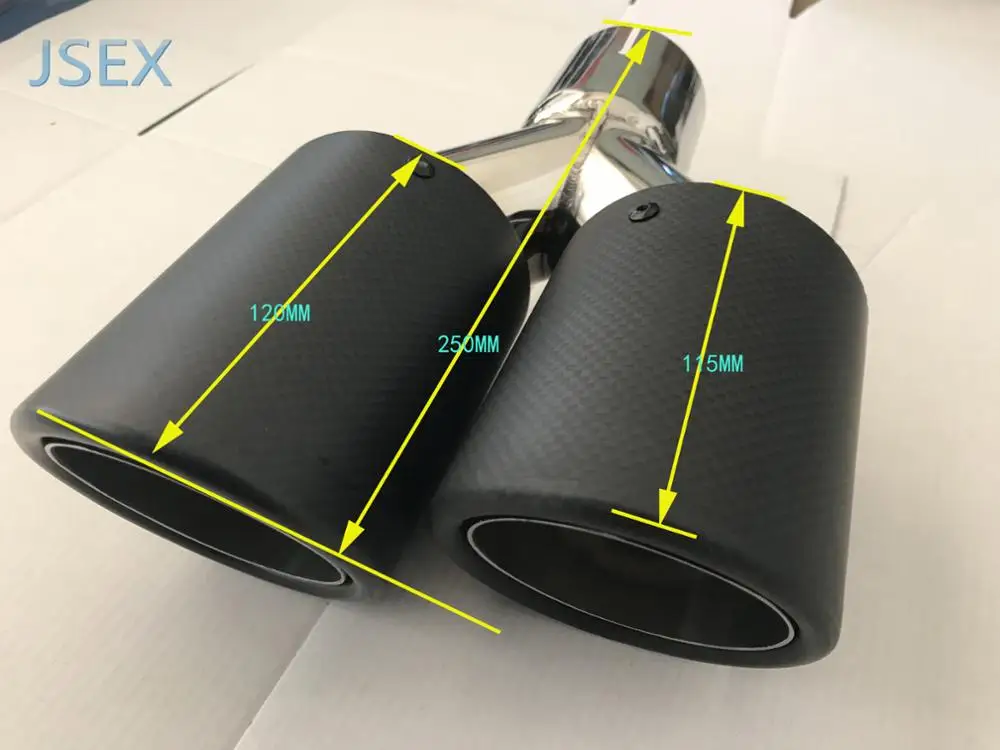 Углеродное волокно без LOGOI AKRAPOVIC нержавеющая сталь Универсальный двойной автомобильный глушитель выхлопной трубы автомобиля модификация
