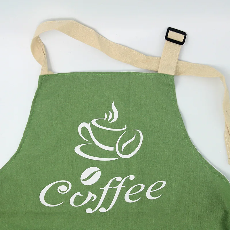 Популярный двойной толстый хлопковый льняной Мужской фартук для кухни официанта