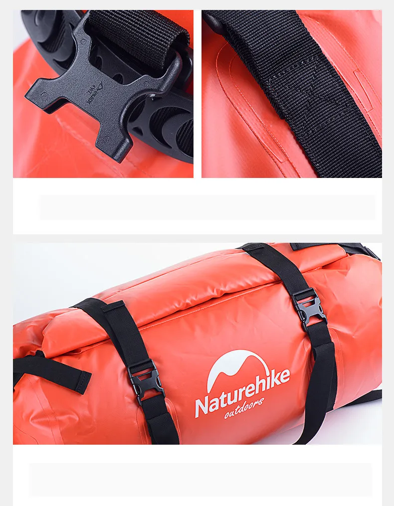 NatureHike рюкзак для плавания, рафтинг, спортивные водонепроницаемые сумки, прочная пляжная сумка для хранения, вместительная сумка для плавания 40л 60л 90Л 120л