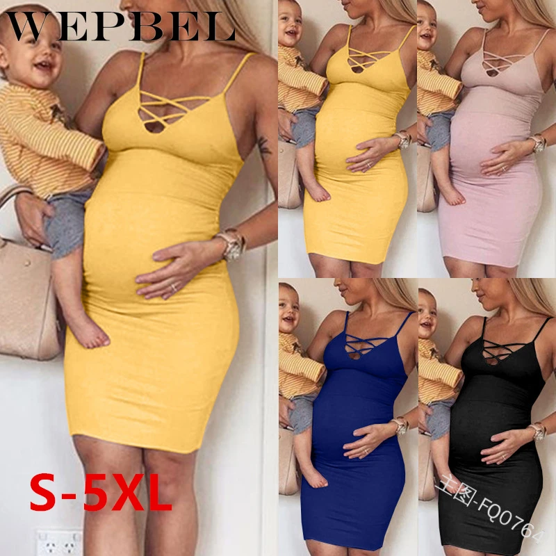 WEPBEL Новое Женское модное хлопковое мягкое удобное платье для беременных