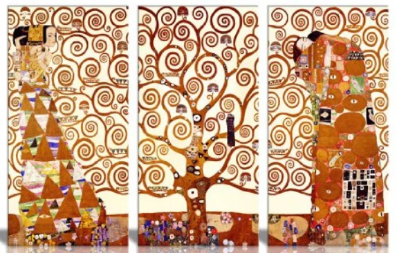 

3 Panel Tree of Life Restaurant Mural creation for home decoration picture print paintings Large canvas art