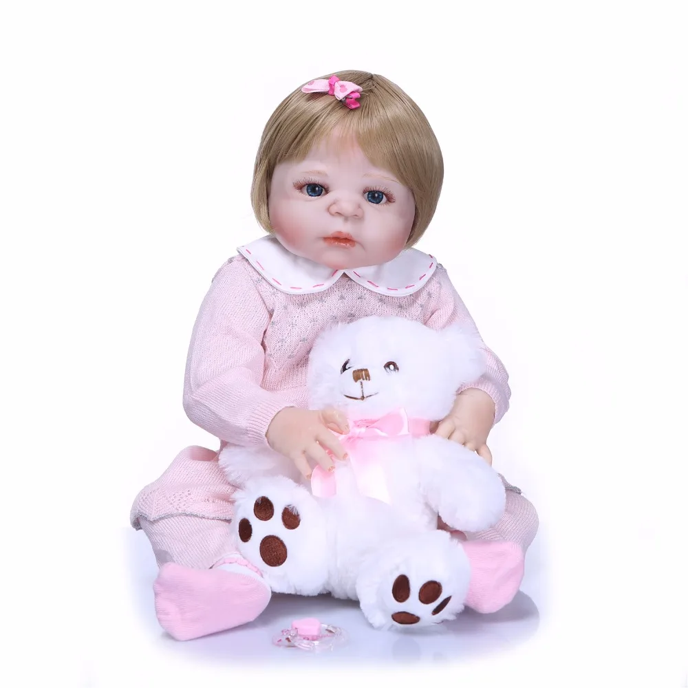 Bebes reborn 23 &quot57 см полностью виниловая силиконовая кукла-Реборн девочка кукла с