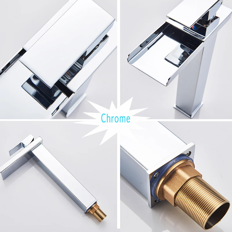 ORB Waterfall Bathroom Basin Faucet Above Counter Deck Mounted Cold Hot Water Mixer Single Handle Hole Tap | Обустройство дома