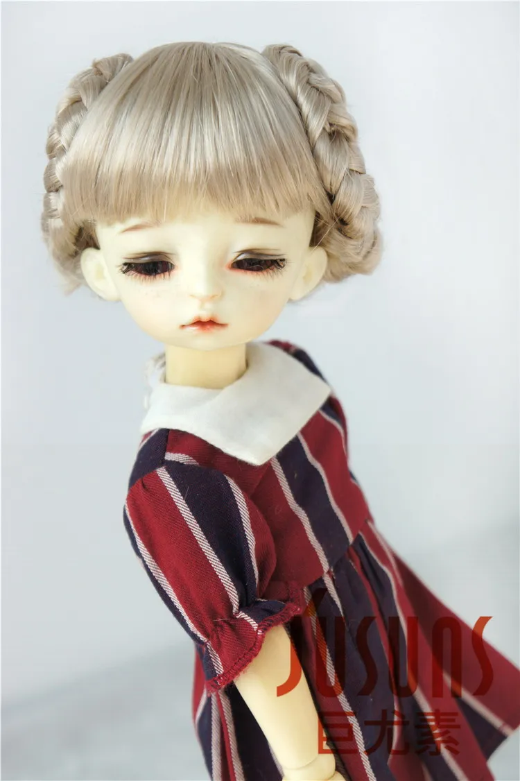 6-7inch BeigeBlond60 JD156 1/6 1/4 1/3 модные парики для шарнирных кукол балет милый Размер 6-7 дюймов 7-8 дюймов 8-9 дюймов BJD кукольный парик модные куклы парики - Цвет: 6-7inch BeigeBlond60
