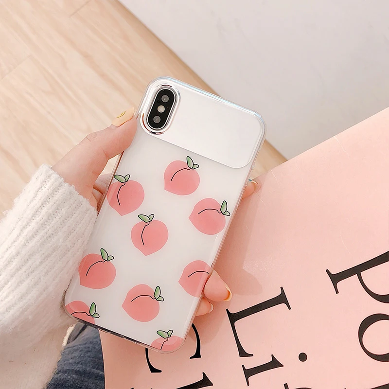 GlamPhone чехол зеркальный розовый персиковый для iPhone 7 8 6 Plus телефона Apple 6s X XS MAX XR