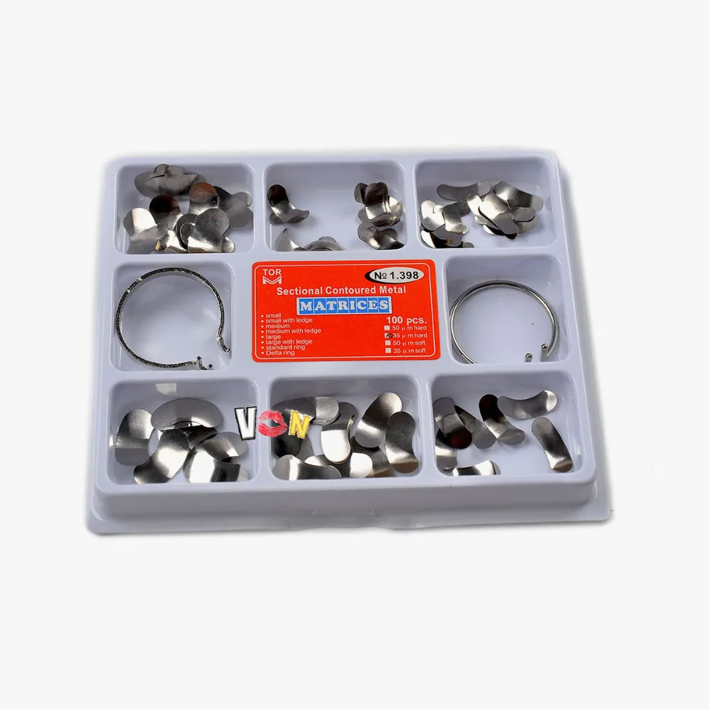 Стоматологическая матрица секционные Контурные металлические матрицы No.1.398 + 2