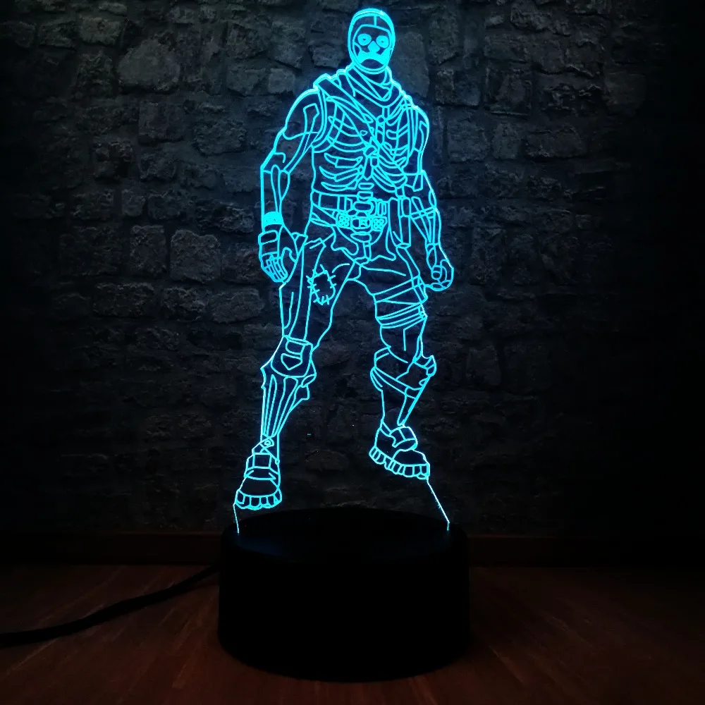 Новый Череп Trooper 3D светодиодный Ночник светильник фигурка крутой персонаж игры