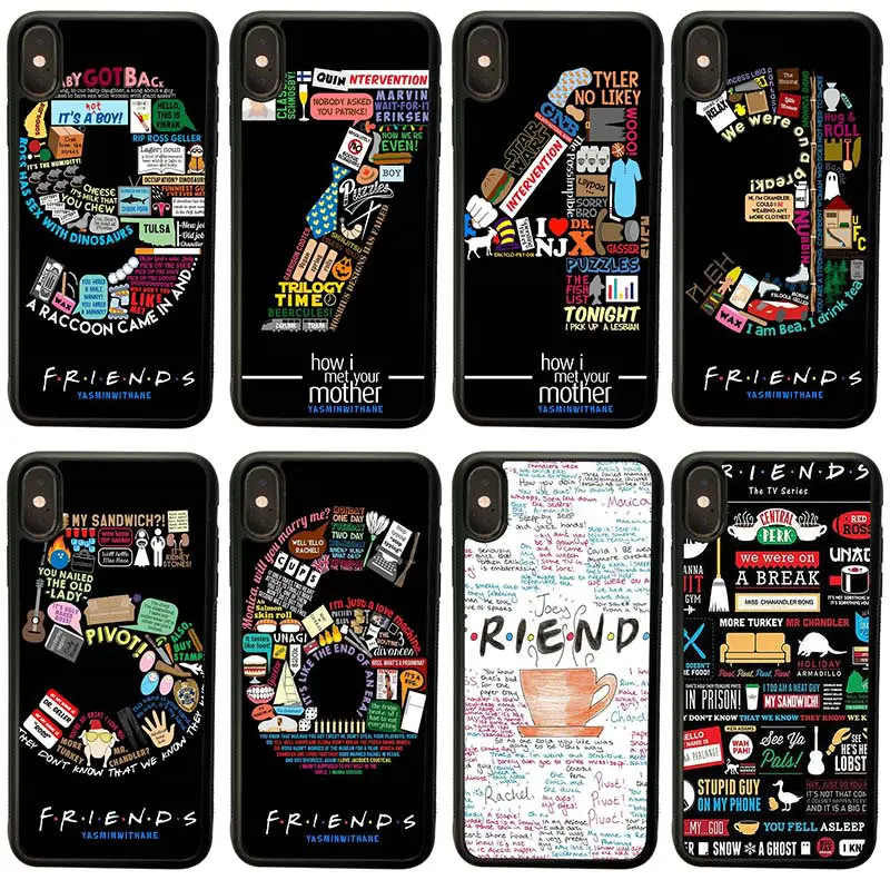 Чехол для мобильного телефона Friends Funny TV Show Logo Best Жесткий iphone 4 4S 5 5S SE 6 6S 8 7 Plus X XR XS Max