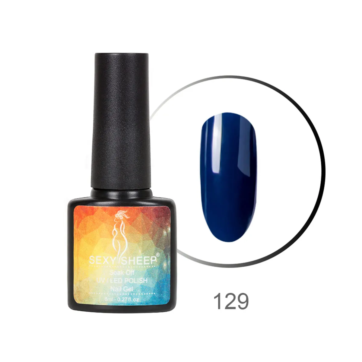 129 8ML Gel Nail Polish Colorful UV Gel Soak Off Gel Polish Semi-Permanent Varnish Red Black Gray Green Nail Color Manicure Nail Art - Цвет: 129