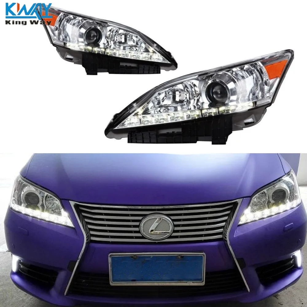 Спереди Удар+ светодио дный фары и противотуманные фары для Lexus ES350 2007-2012 светодио дный DRL
