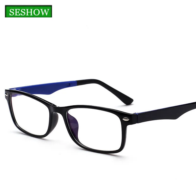SESHOW comfortable men's glasses frame retro brand design TR90 plane lens female |