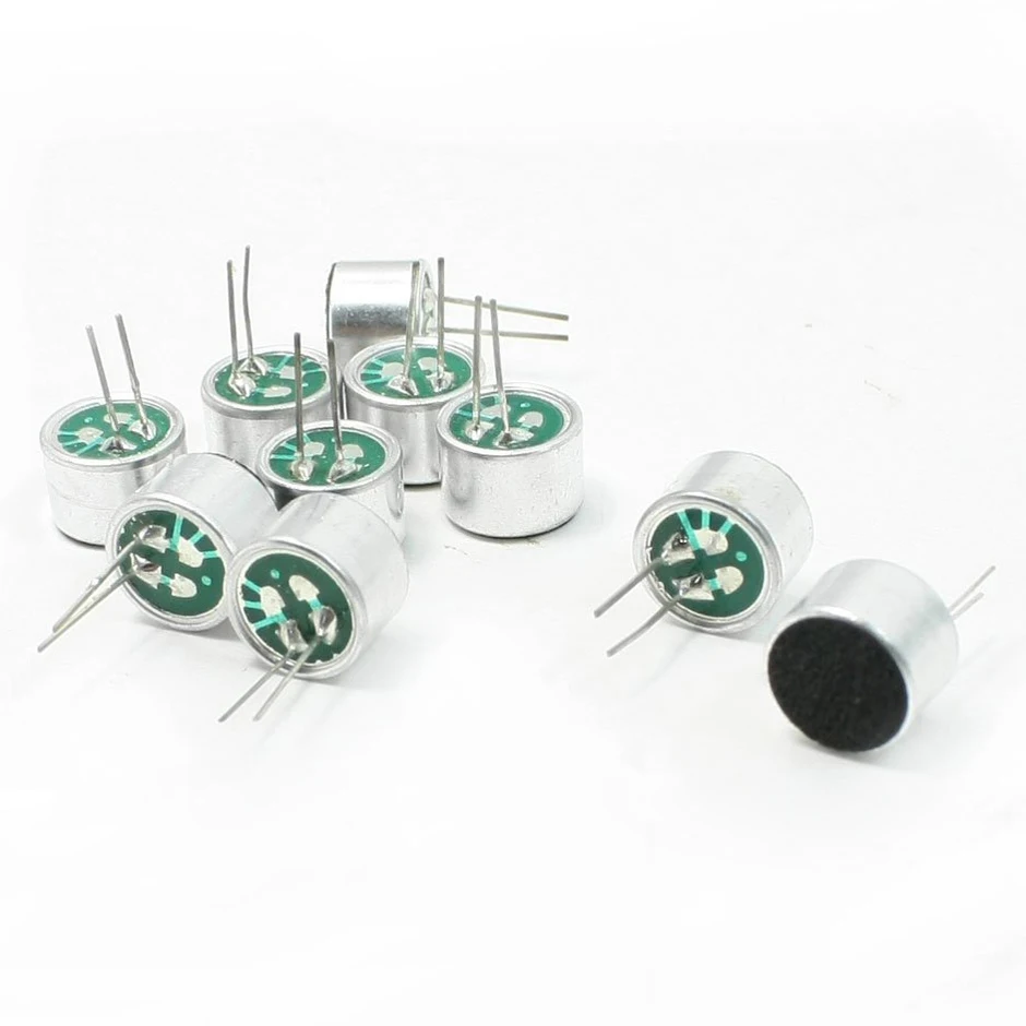 10 шт. 9 7 мм x 2 Pin микрофонная капсула Электрет Конденсор микрофон|condenser microphone|microphone
