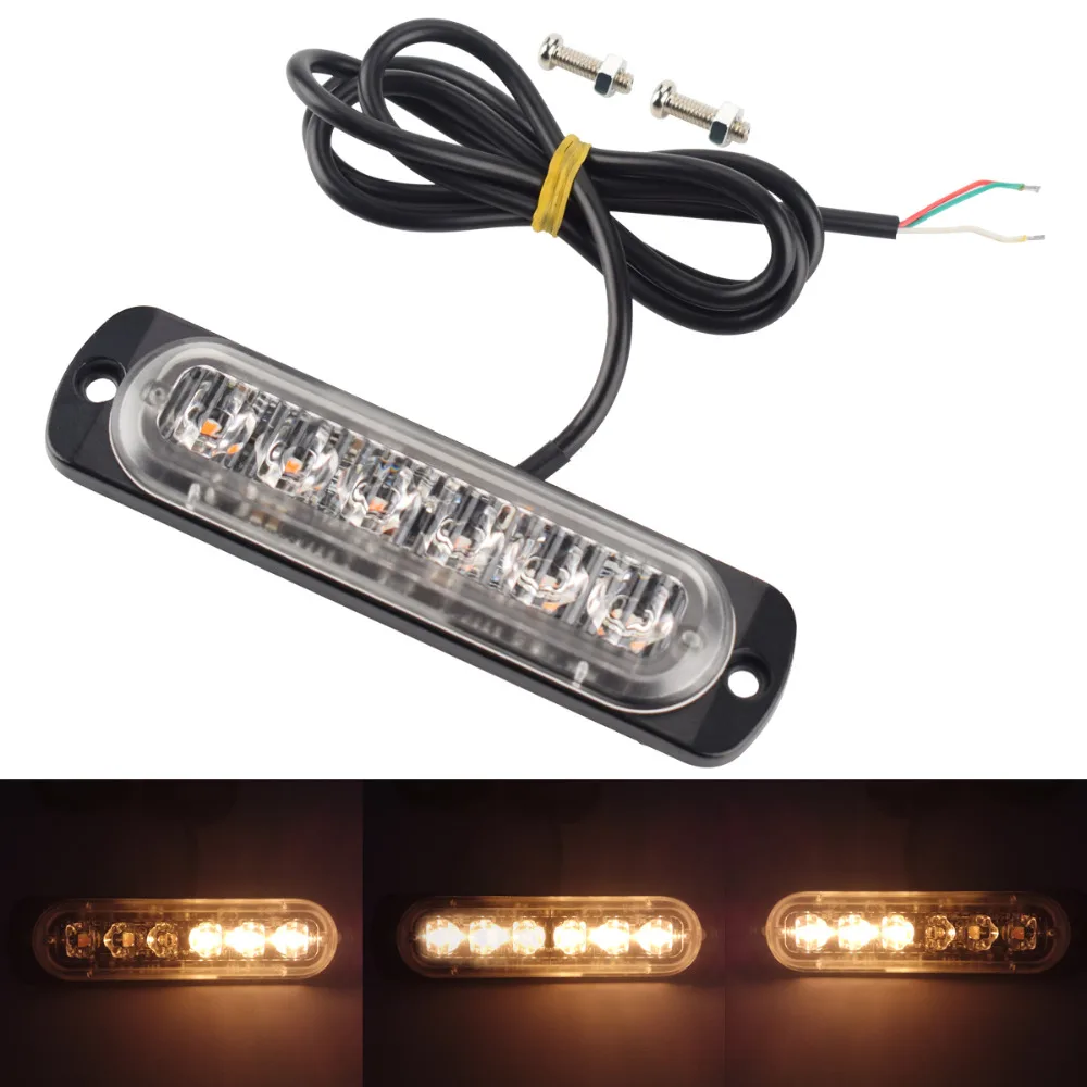 6 Led Стробоскоп мигающий предупреждающий свет решетчатая Подсветка лампа для