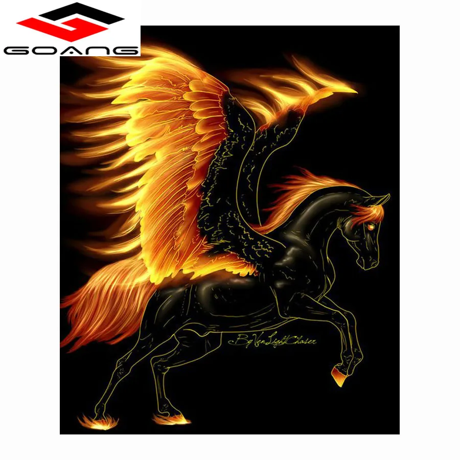 Diamond Mosaic horse animal picture diy 5D Painting cross stitch square drill sets diamond embroidery beading child gift | Дом и сад