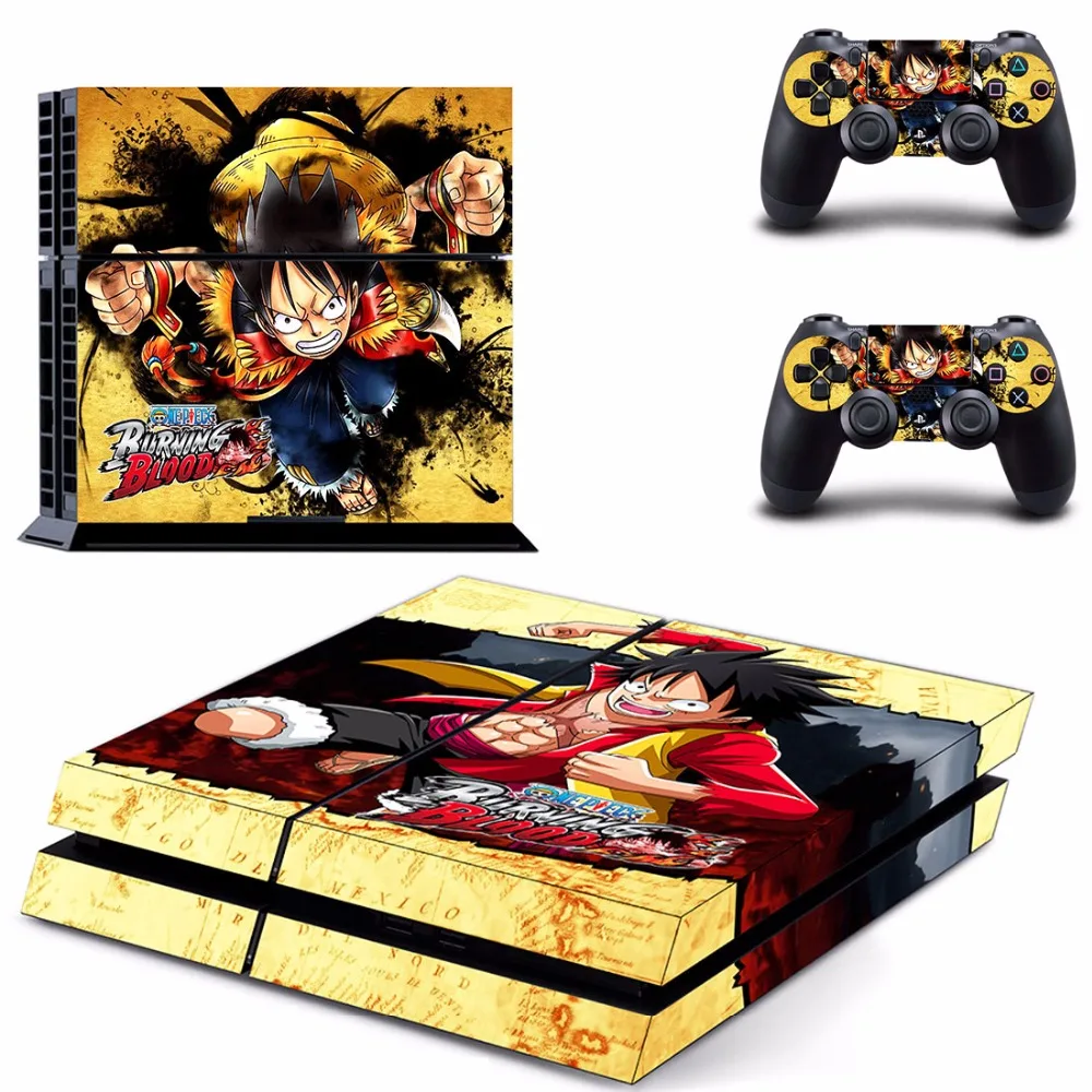 15 модели One piece наклейка Наклейку кожи для Sony PS4 Playstation 4 Консоли Фильм + 2 шт.