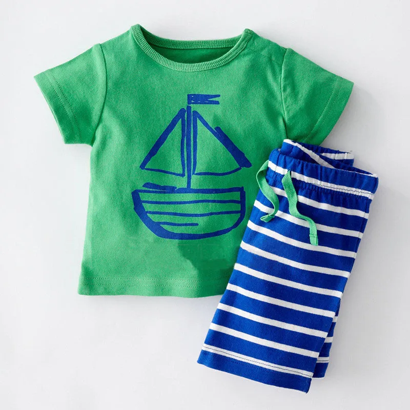 

2022 Fashion Children Clothing Summer Baby Short Sleeve Cotton Boy Toddler Sets Clothes For Boys Kids Summer Set Clothes