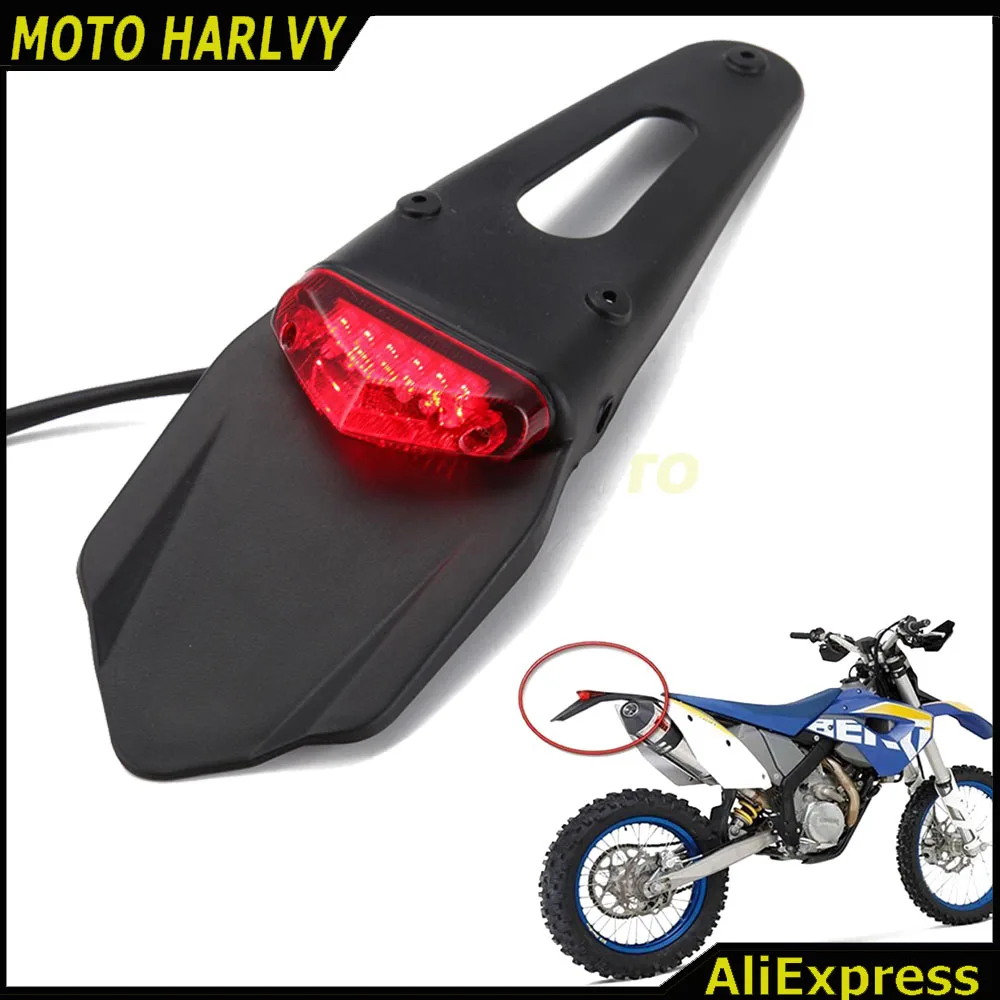 

One Piece Motorcycle LED Tail Light & Rear Fender Stop Enduro taillight MX Trail Supermoto FOR CR EXC WRF 250 400 426 450