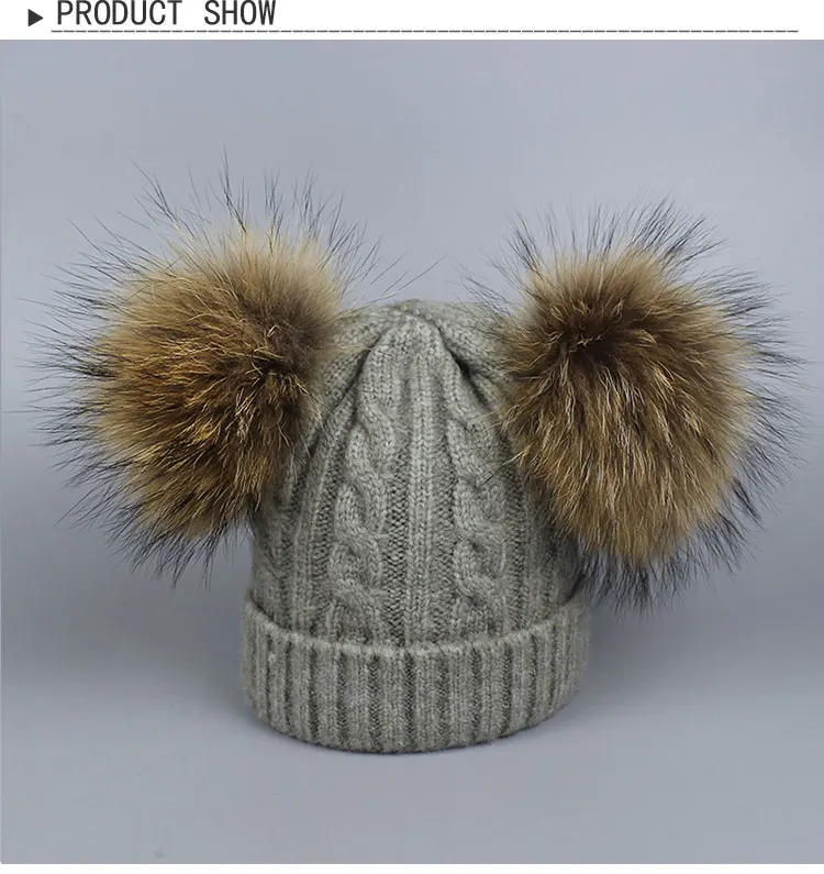 Детский вязаный шарф и шапка комплект Skullies зимние теплые вязаные шарфы с натуральным мехом pom шапочка для мальчиков и девочек От 0 до 3 лет