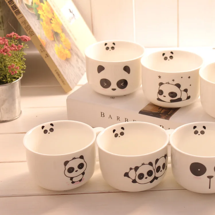 

220ML 4pcs Panda Mug Coffee Mugs Cups Ceramic Lovely Cute Cartoon Home Milk Cup
