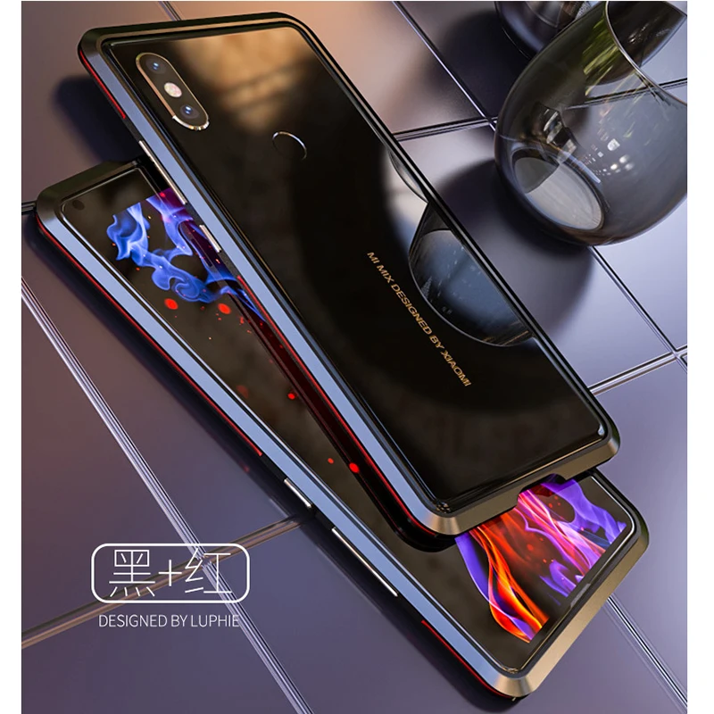 Ударопрочный чехол LUPHIE для Xiaomi Mi Mix 2S два цвета Алюминиевый металлический бампер |
