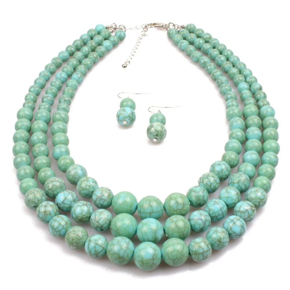 SoAyle модные богемные этнические ювелирные бусы Halsband Amazonite камни Натуральный Druzy