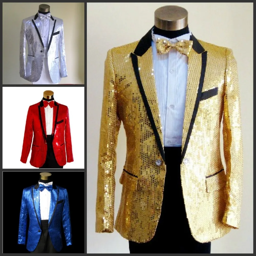 Костюм с блестками для мужчин оптовая продажа костюм жениха Красный смокинг