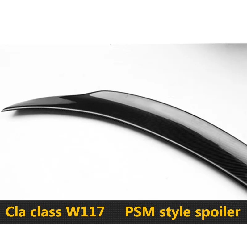 Для Mercedes C117 W117 CLA 4-дверный Fastback Coupe 2014-present PSM стиль задний спойлер из углеродного