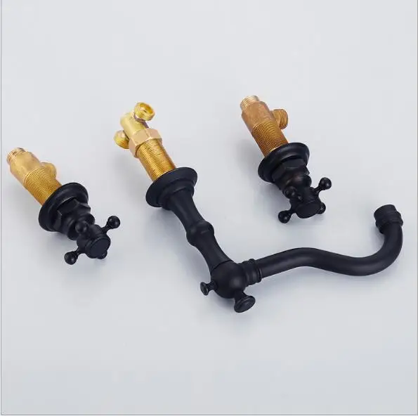 

New arrivals bathroom faucet high quality water tap three hole sink faucet bathroom widespread basin faucet tap 8' basin mixer