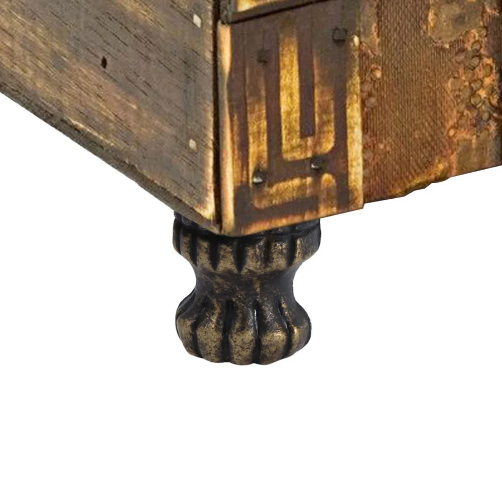 4 шт. античный сплав цинка ретро Ювелирный сундук деревянная коробка