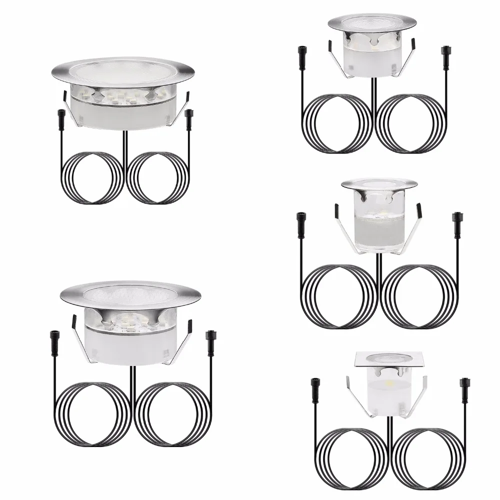 Напольный светильник, светодиодный, для украшения сада, палубы, светильник, низковольтный, встраиваемый, напольный, подземный, светодиодный, для лестницы