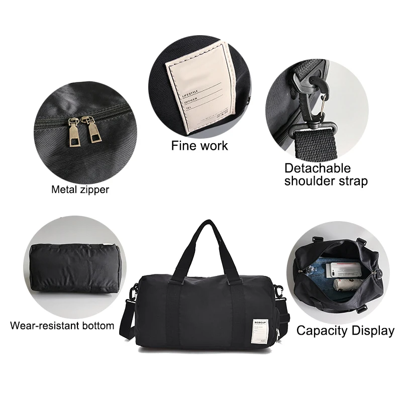 Мужская и женская спортивная сумка на молнии дорожная для занятий спортом