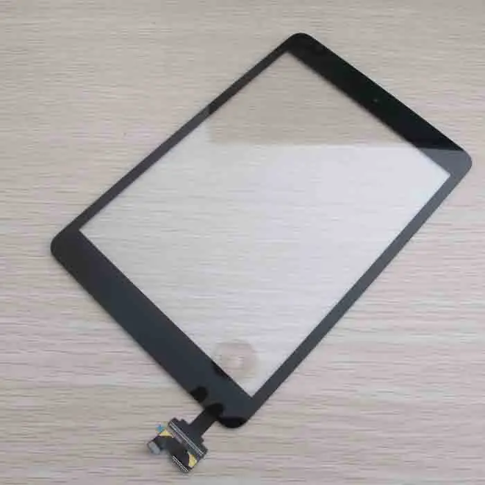 Черный Sinbeda для iPad Mini экран 1 iPad Mini 2 сенсорный экран A1432 A1454 A1455 A1489 A1490 A149 дигитайзер кабель ИС домашняя кнопка Mini2 - Цвет: Черный